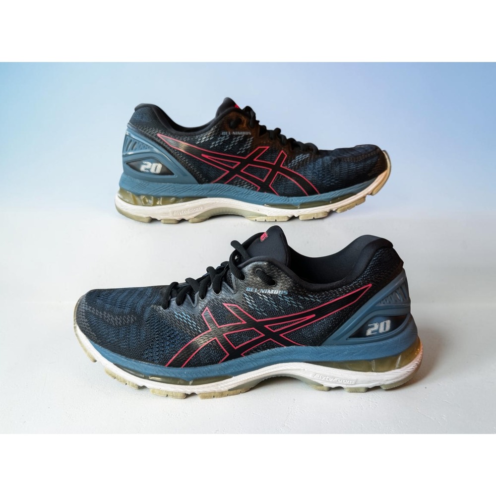 Asics Gel-Nimbus 20 Women Running Shoes Blue Pink T850N Size 10